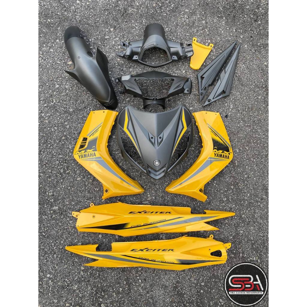 COVERSET BODYSET YAMAHA LC LC135 V1 DR MX YELLOW STRIPE TANAM CODE 015 DOCTOR EDITION OEM