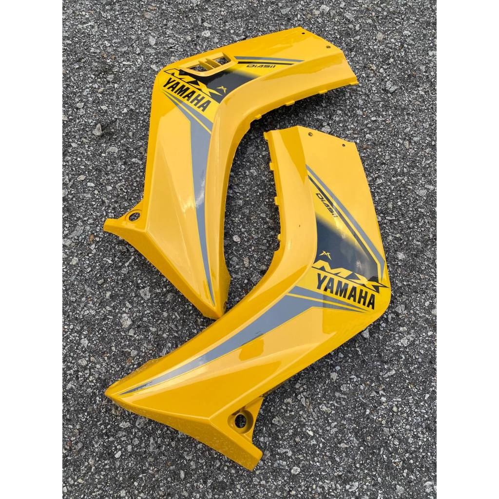 COVERSET BODYSET YAMAHA LC LC135 V1 DR MX YELLOW STRIPE TANAM CODE 015 DOCTOR EDITION OEM