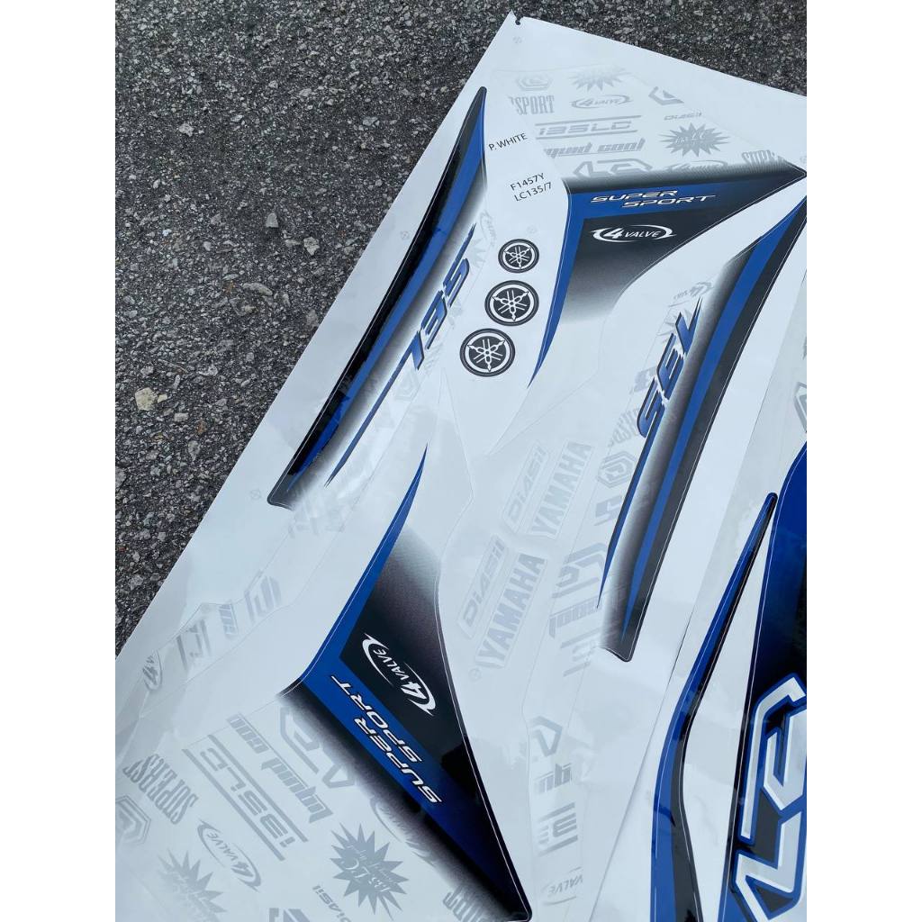 STICKER STRIPE BODY SET / COVERSET LC LC135 V2 V3 V4 V5 V6 V7 BIRU PURBA MORITAKA YAMAHA