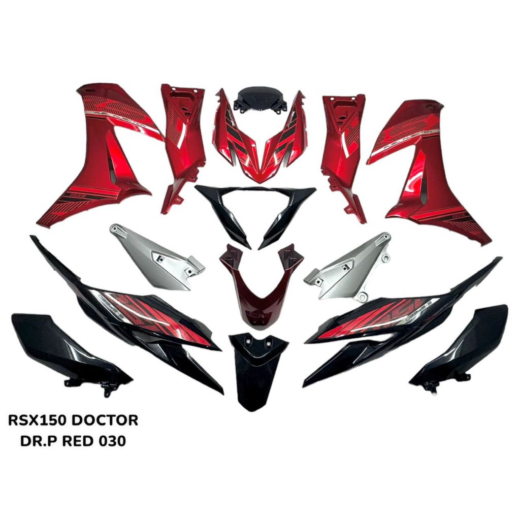 HONDA RSX RS-X 150 RSX150 COVERSET DOCTOR / VELOZI P RED RM7 BATMAN 030 2015 COLOR SIAP TANAM