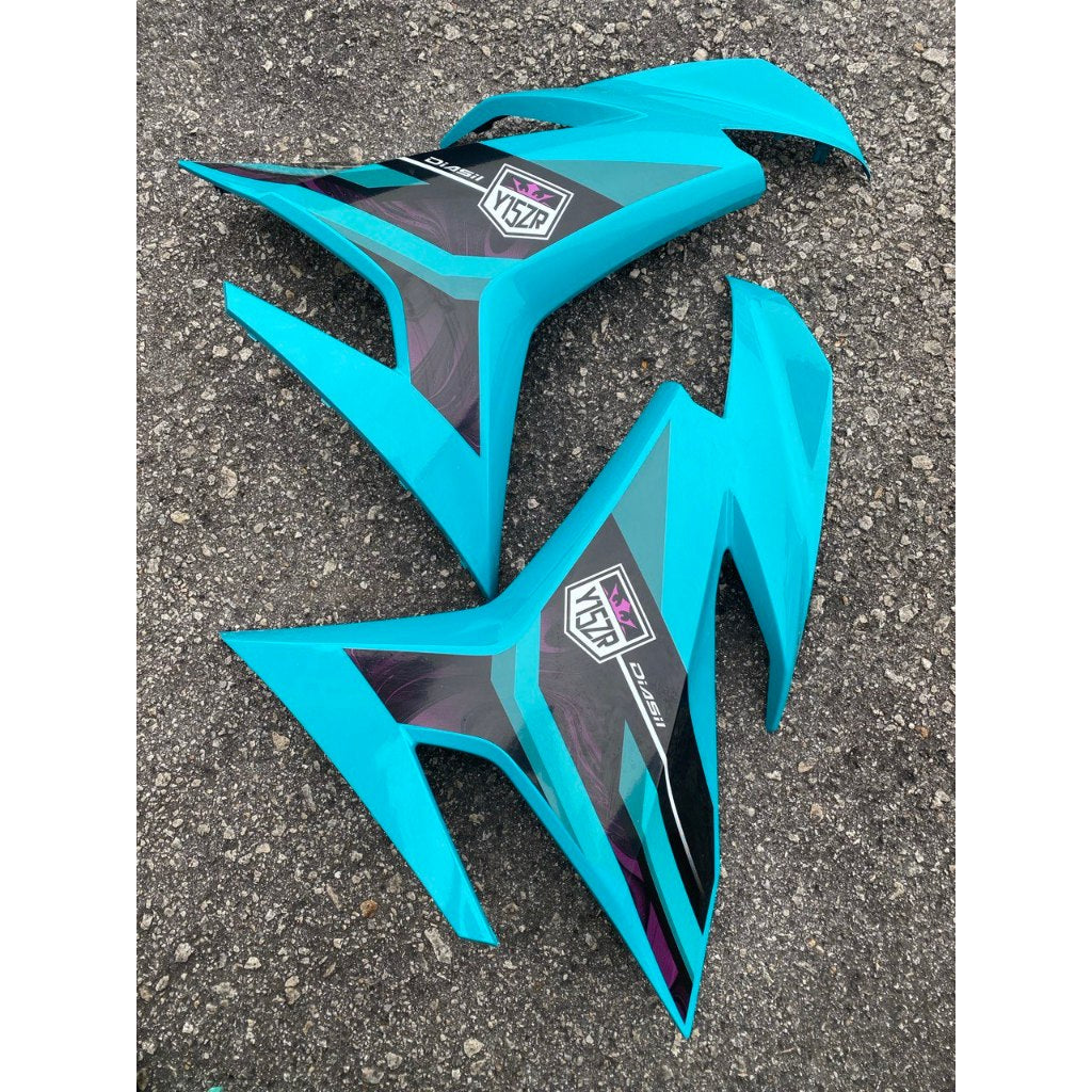 COVERSET HONG LEONG YAMAHA HLY DOCTOR VELOZI Y15 YSUKU Y15ZR V1 V2 CYAN CS6 2022 TAMPAL / TANAM CLEAR ORIGINAL BODYSET