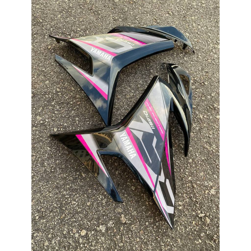 COVERSET BODYSET YAMAHA Y Y15 Y15ZR V1 V2 BLACK 010 VIETNAM EDITION HITAM DOCTOR 010 SIAP TANAM
