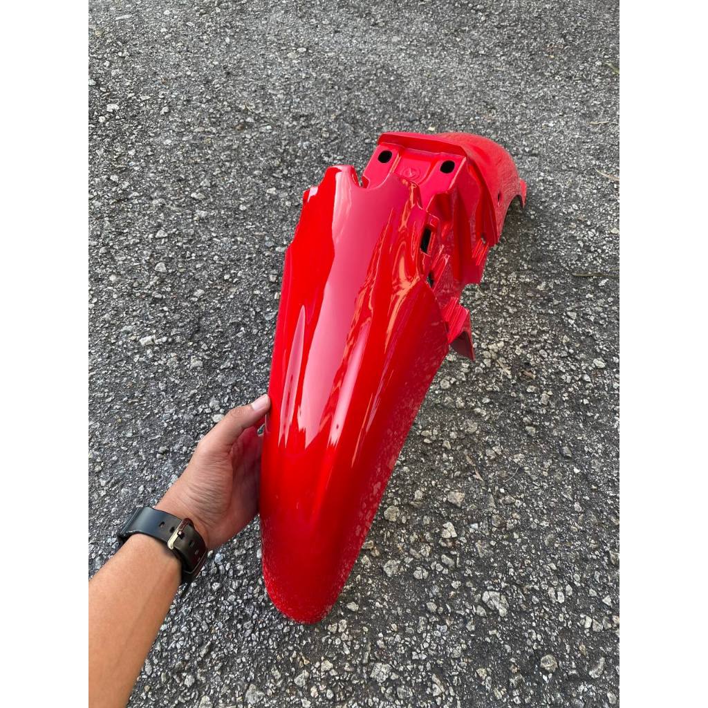 COVERSET YAMAHA LAGENDA SRL 110Z ( 1ST EDITION ) VRC WHITE MERAH MADE IN MALAYSIA SIAP TAMPAL STICKER M SEKI VERSION