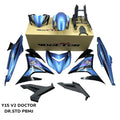 COVERSET BODYSET Y15 Y15ZR YSUKU V2 PM PBMJ BLUE BLACK STD YAMAHA DOCTOR SIAP TANAM / VELOZI TAMPAL 2024