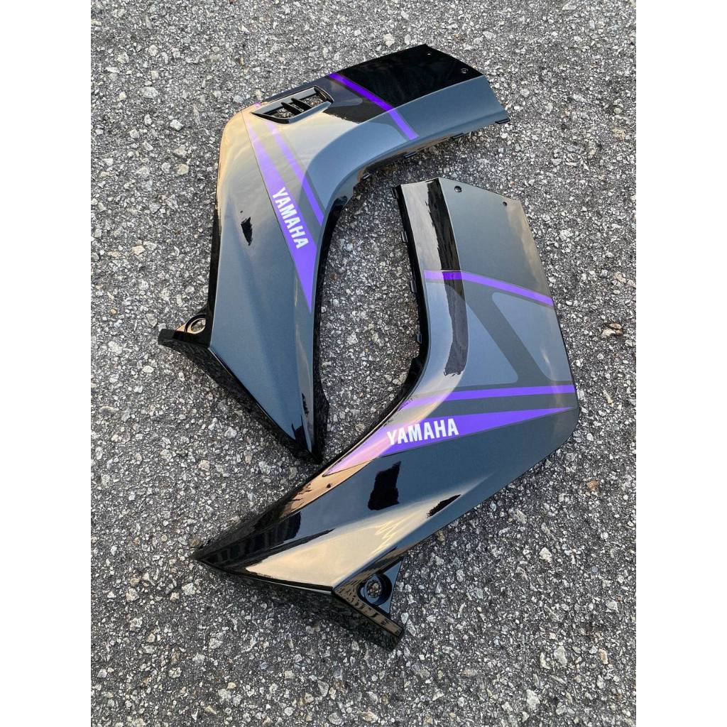 COVERSET BODYSET YAMAHA LC LC135 V1 DR PURPLE RXZ STRIPE TANAM CODE 017 DOCTOR EDITION OEM