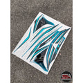 STICKER STRIPE BODY SET / COVERSET LC LC135 V8 CYAN MATELIC STANDARD NO 21 MORITAKA YAMAHA
