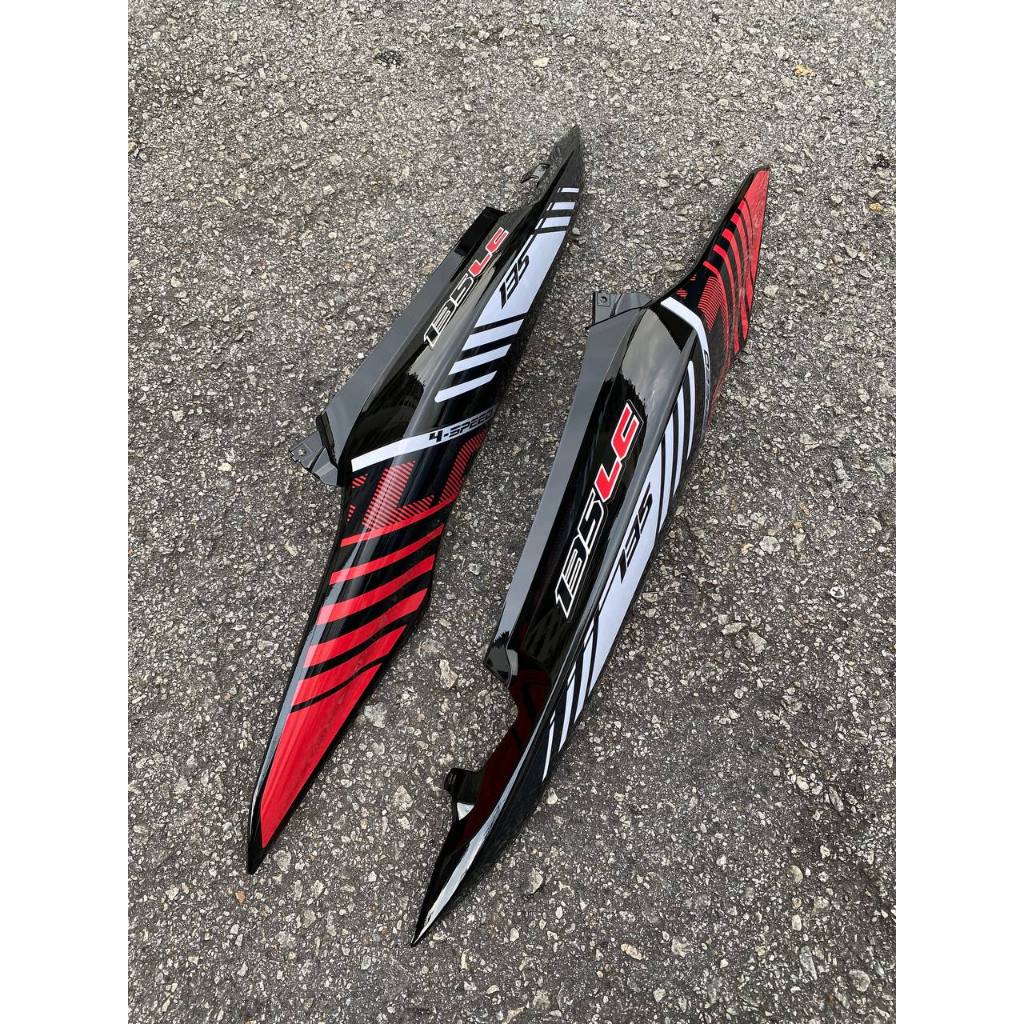 MOTORCYCLE COVERSET LC135 LC V8 RED METALIC BLACK MERAH BATMAN 2015 L8-ST-4 FUEL INJECTION FI YAMAHA DOCTOR VELOZI