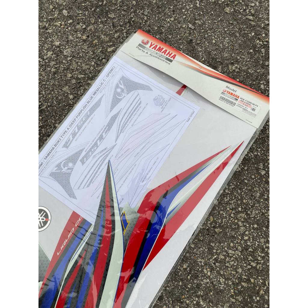 STICKER STRIPE BODYSET COVERSET LC LC135 V8 BDK1 DPBMC 5MRO 100% ORIGINAL 5 MILLIONTH ROLL OUT FUEL INJECTION FI YAMAHA