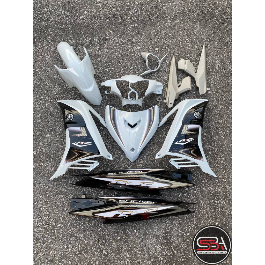 COVERSET YAMAHA LC LC135 V2 RC BLACK CRYSTAL WHITE L2-RC-1 BODYSET SIAP TANAM VELOZI WITH COVER METER
