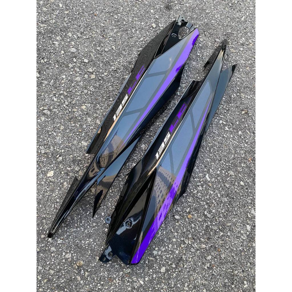 COVERSET BODYSET YAMAHA LC LC135 V1 DR PURPLE RXZ STRIPE TANAM CODE 017 DOCTOR EDITION OEM