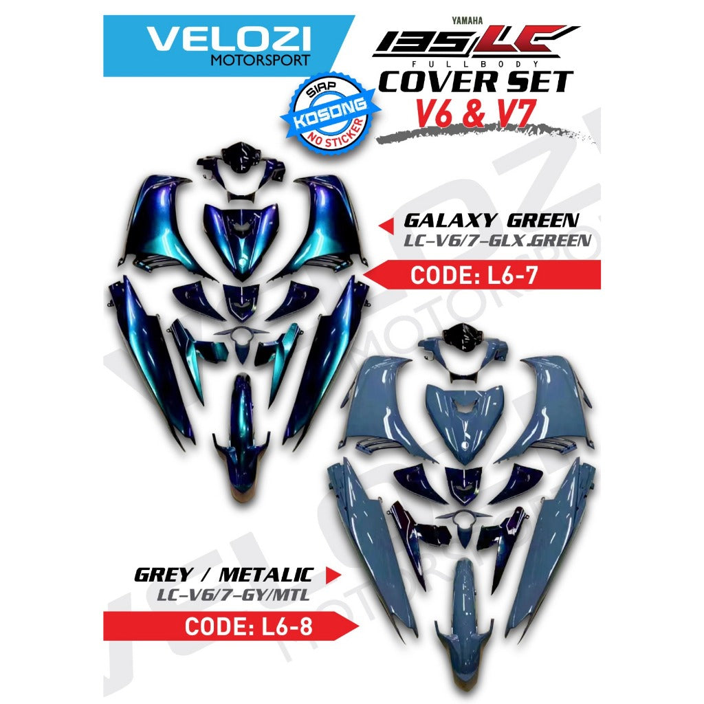 COVERSET LC LC135 V4 V5 V6 V7 NO STICKER KOSONG SEMUA WARNA ALL COLOURS VELOZI YAMAHA FULL BODY