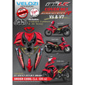 COVERSET YAMAHA LC LC135 V6 V7 EXCITER R RED MERAH MALIBU IRONMAN L6-ER-4 SIAP TANAM ORIGINAL VELOZI WITH COVER METER
