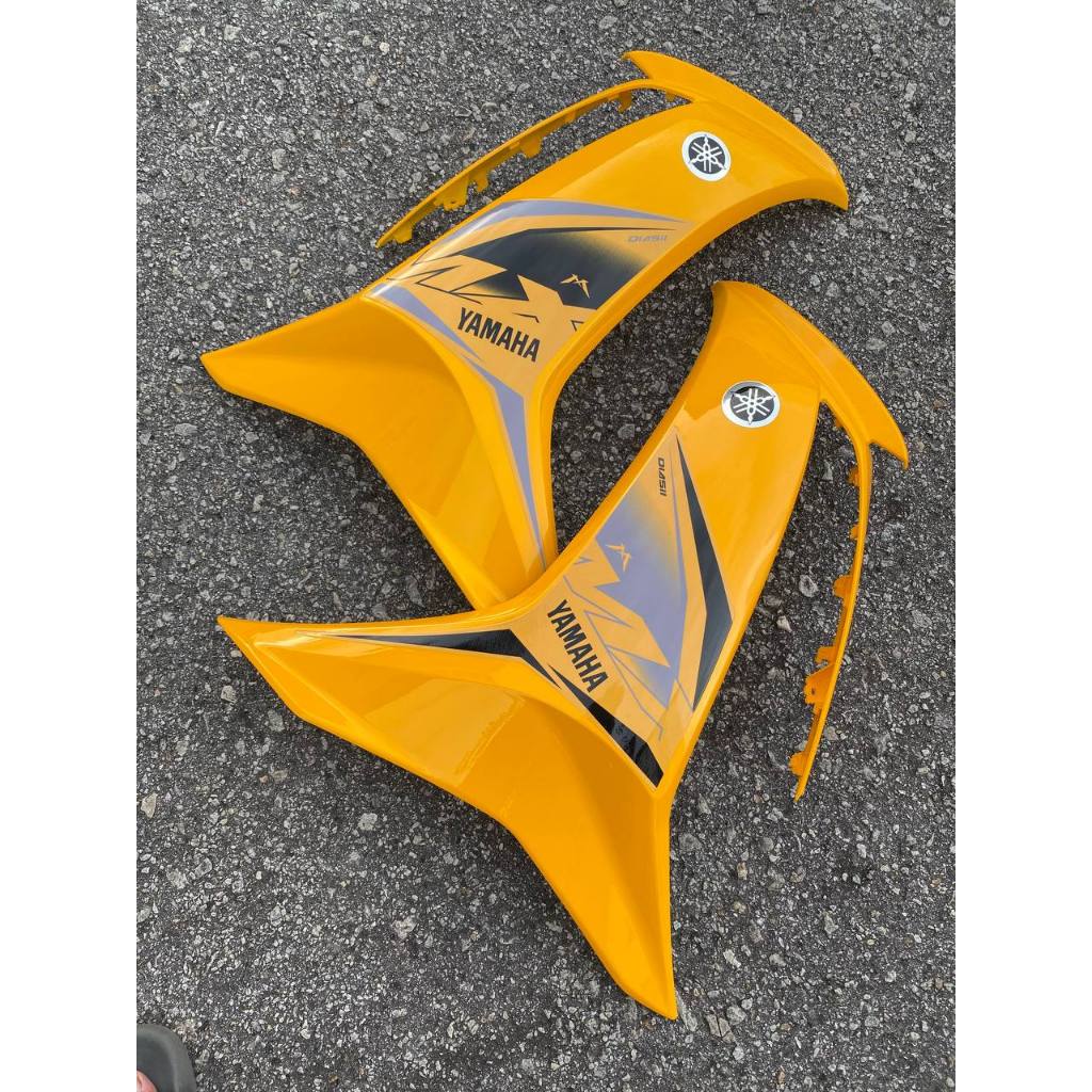 MOTORCYCLE COVERSET BODYSET LC135 LC V8 MX KING YELLOW GREY MATT L8-MXK-2 FUEL INJECTION FI YAMAHA SIAP TANAM VELOZI