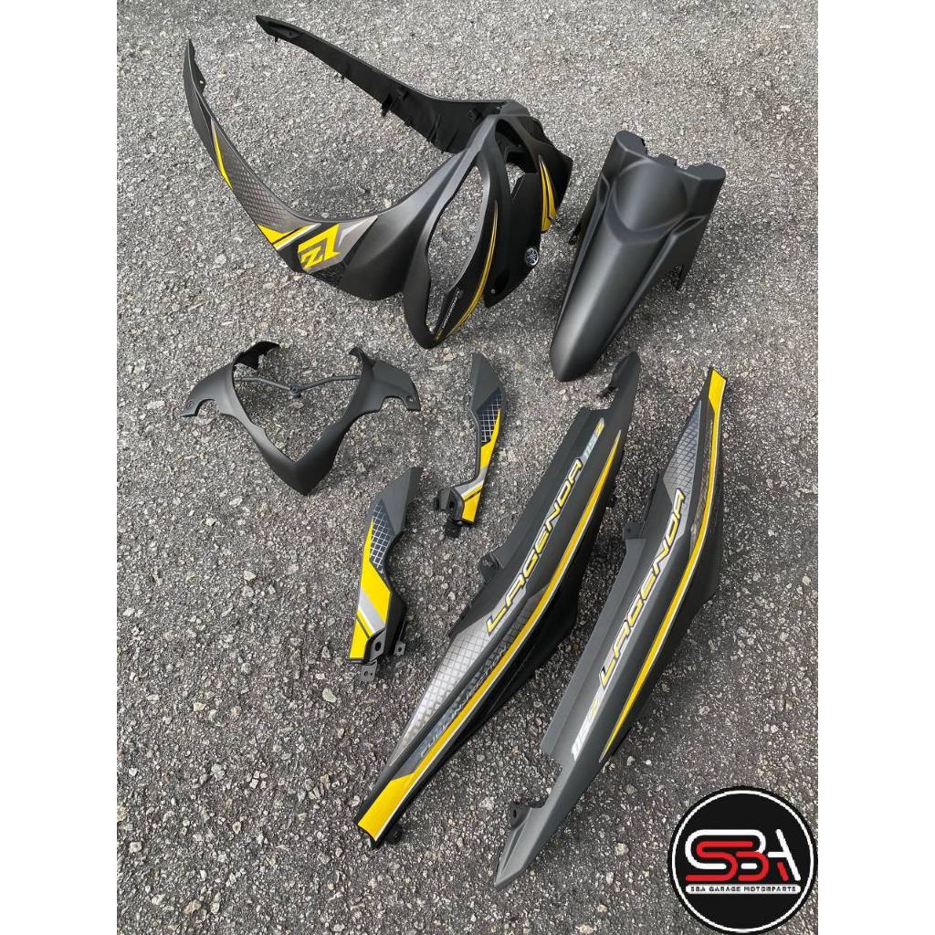 COVERSET BODYSET LAGENDA SRL 115 / 115z Fi FUEL INJECTION HITAM MATT FULL YELLOW ORIGINAL HONG LEONG YAMAHA HLY SET