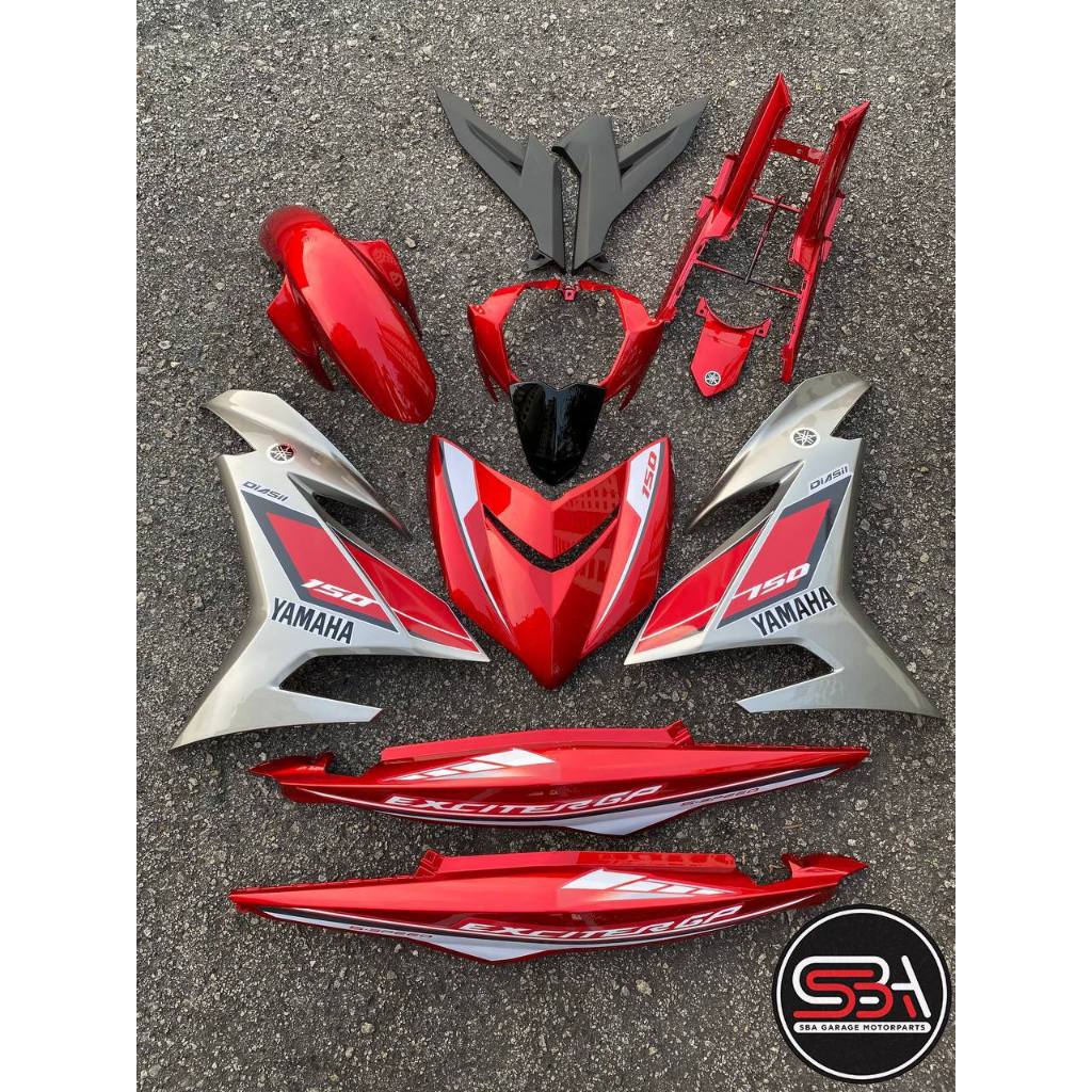 Y15ZR V1 V2 RM7 S3 EXCITER GP MERAH RED TANAM COVERSET PREMIUM EDITION BODYSET Y15ZR YSUKU ORIGINAL VELOZI