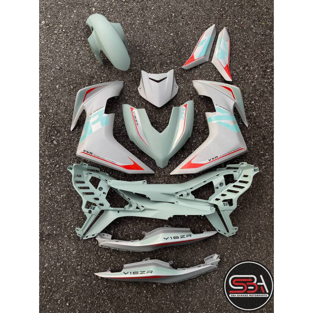 Y16 V2 COVERSET Y16ZR ORIGINAL HONG LEONG YAMAHA HLY PJ MLGNM1 MAG GREY STANDARD SIAP TAMPAL NEW ABS VELOZI