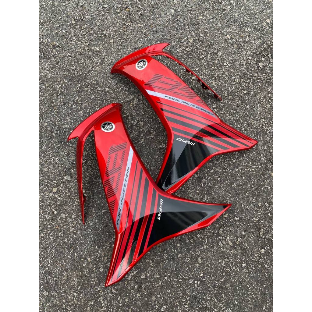 MOTORCYCLE COVERSET LC135 LC V8 RED METALIC BLACK MERAH BATMAN 2015 L8-ST-4 FUEL INJECTION FI YAMAHA DOCTOR VELOZI