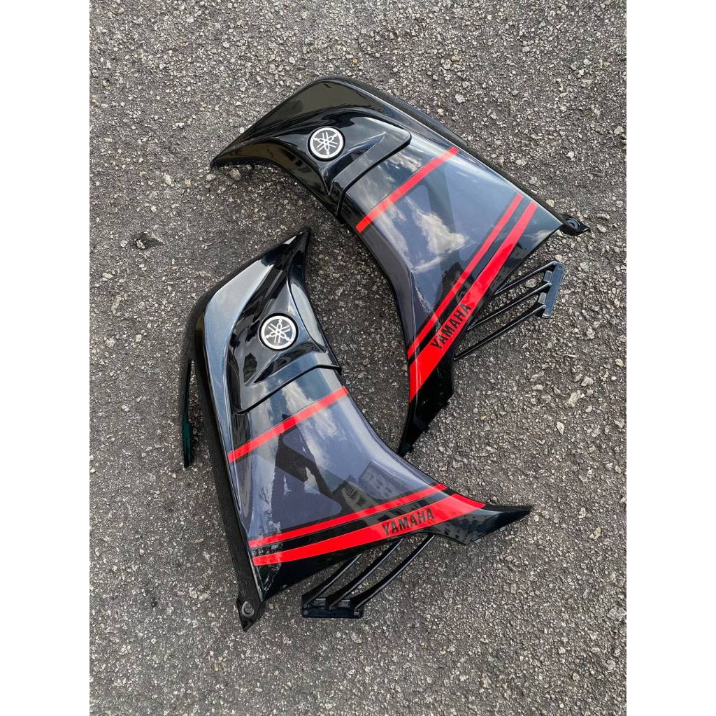 COVERSET BODYSET YAMAHA LC LC135 V6 V7 DR BLACK HITAM CODE 026 RXZ DESIGN STRIPE TANAM DOCTOR EDITION OEM