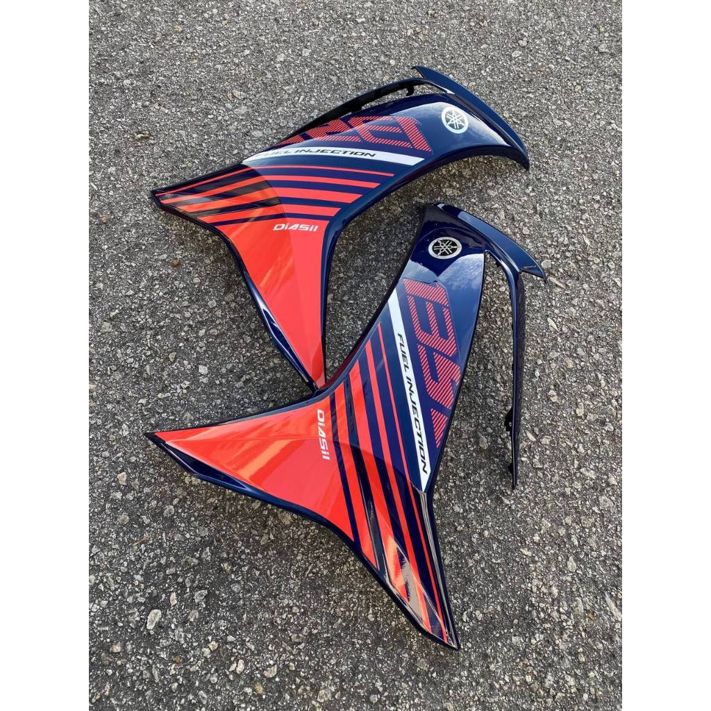 MOTORCYCLE COVERSET LC135 LC V8 VOM2 DPBMU ORANGE BATMAN 2015 L8-ST--7 FUEL INJECTION FI YAMAHA SIAP TANAM VELOZI