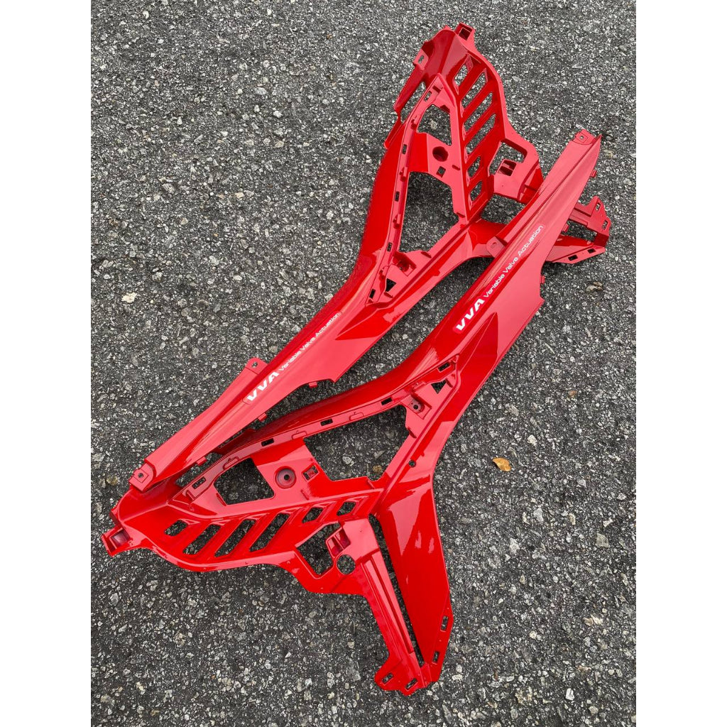 Y16 COVERSET Y16ZR STANDARD DESIGN CRYSTAL WHITE RED SUN ROSE Y16-ST-1 ORIGINAL VELOZI YAMAHA SIAP TANAM READY STOK