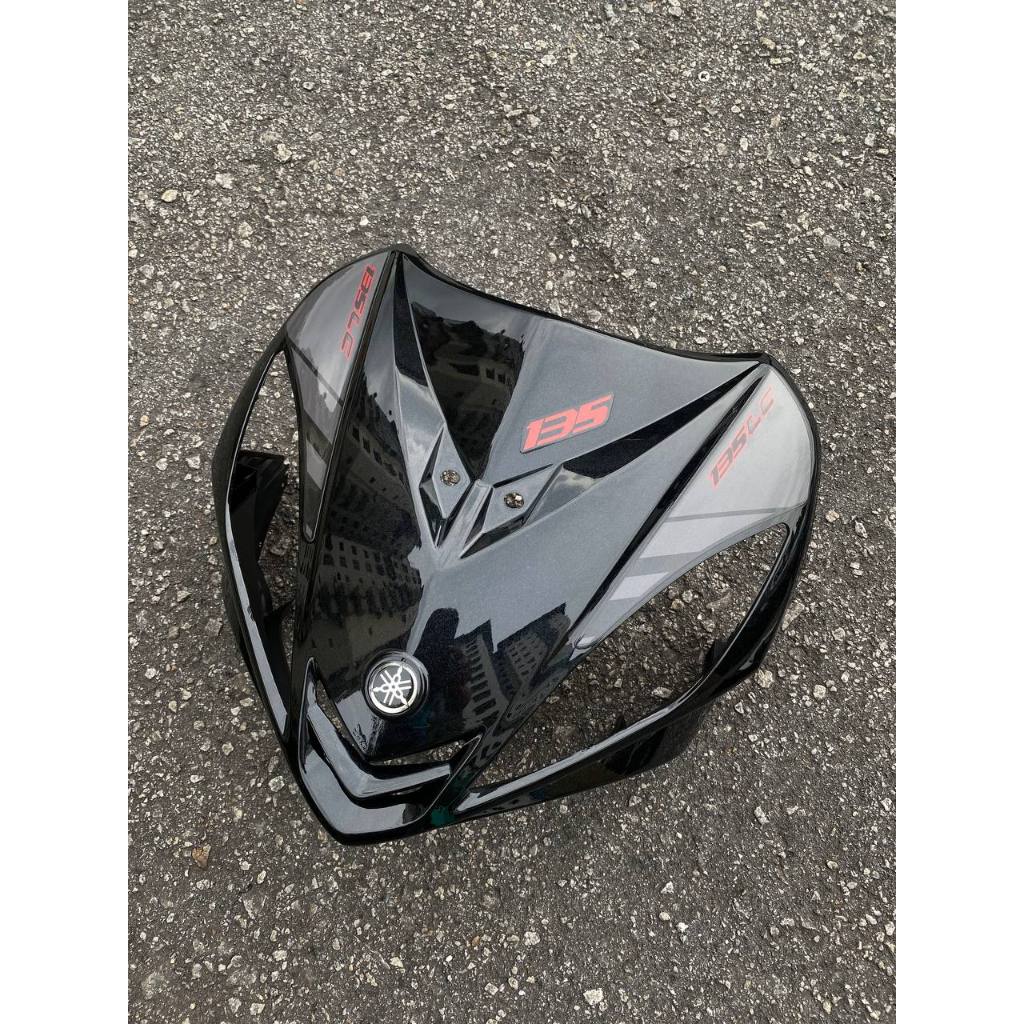 COVERSET LC LC135 V1 YAMAHA DOCTOR P HITAM BLACK BATMAN 024 2015 / VELOZI L1-BM-1 STRIPE SIAP TANAM CLEAR
