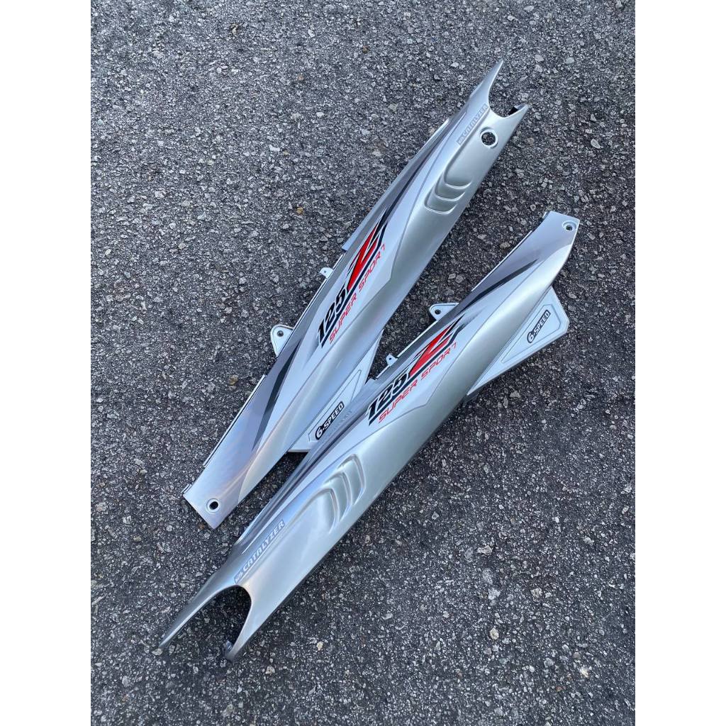 COVERSET ORIGINAL HLY YAMAHA 125 125Z 125ZR SILVER DIAMOND STRIPE/STICKER SIAP TAMPAL PERCUMA EMBLEM HONG LEONG YAMAHA