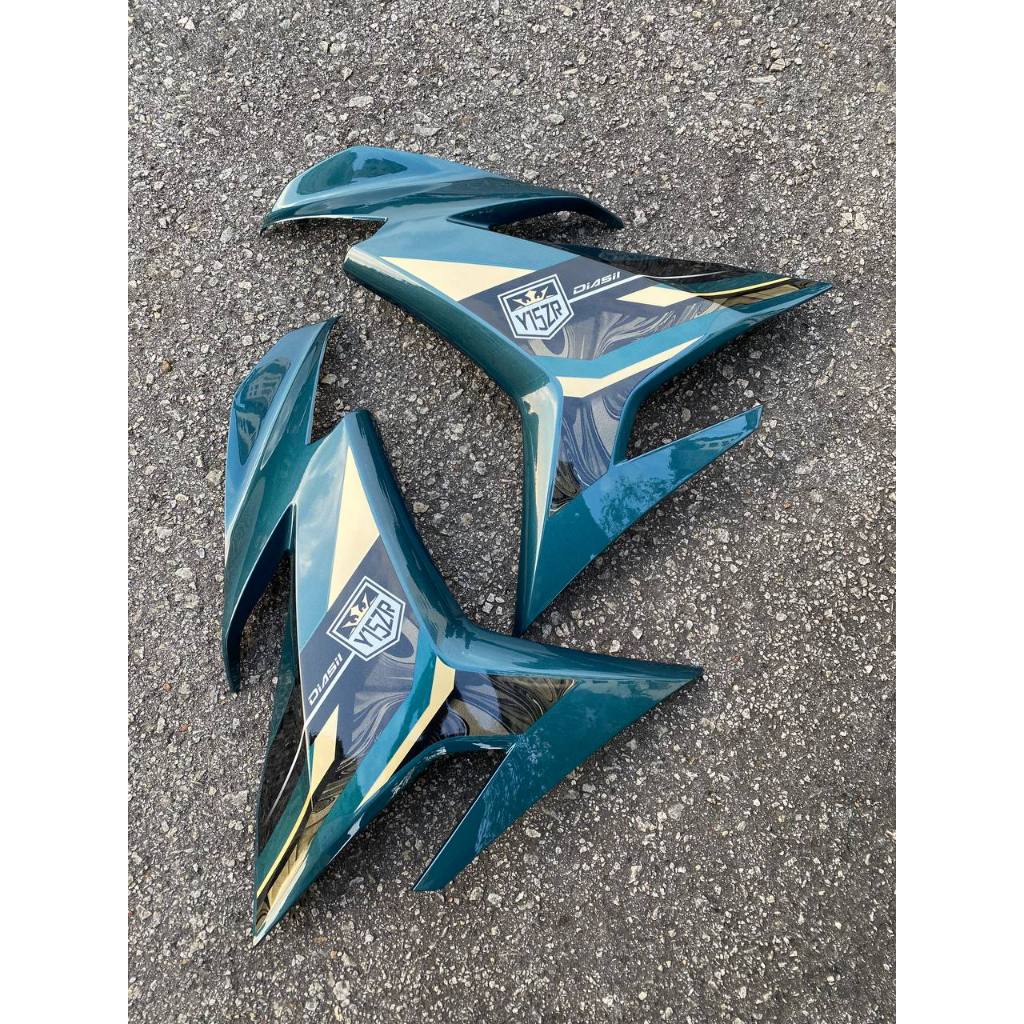 COVERSET SIAP TANAM Y15 Y15ZR YSUKU V1 V2 HIJAU / BIRU SE 2023 MDNCM1 EDISI KILAT DESIGN OEM DOCTOR