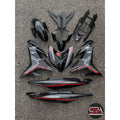 COVERSET BODYSET MOTORSIKAL YAMAHA Y15 Y15ZR V1 V2 VIETNAM FLAG BLACK HITAM SD16 PATTERN LINE DOCTOR 035 SIAP TANAM