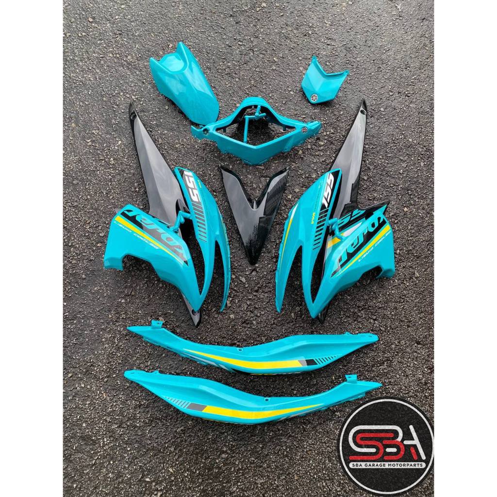 COVERSET BODYSET NVX 155 NVX155 V1 YAMAHA DOCTOR CYAN 005 SIAP TANAM