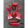 KAWASAKI NINJA DOUBLE R KR 150 RR BODY COVERSET STICKER TANAM 2 TONE RED MERAH SEKALI TANK ( 2 KOTAK BESAR ) OEM SET