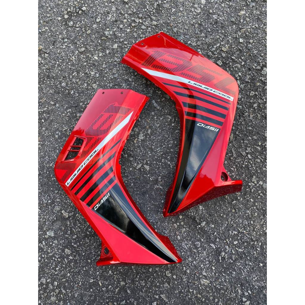 COVERSET BODYSET YAMAHA LC135 LC 135 V1 RM7 MERAH BLACK BATMAN ( L1-BM-2 ) STRIPE SIAP TAMPAL VELOZI