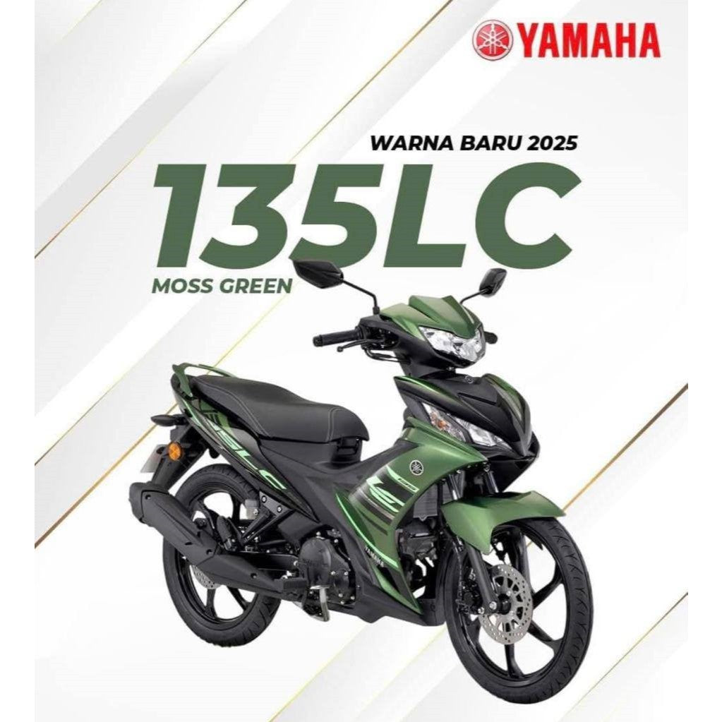 COVERSET BODYSET LC135 LC V8 STANDARD DESIGN 2025 MOSS GREEN FUEL INJECTION FI YAMAHA SIAP TANAM DOCTOR / VELOZI / HLY