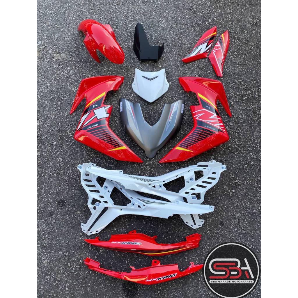 Y16 COVERSET Y16ZR V1 V2 ABS MX KING RED SUN WHITE Y16-MXK-3 / Y16-V2-MXK-1 ORIGINAL VELOZI YAMAHA SIAP TANAM