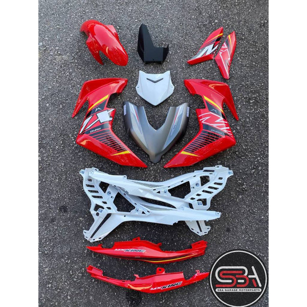 Y16 COVERSET Y16ZR V1 V2 ABS MX KING RED SUN WHITE Y16-MXK-3 / Y16-V2-MXK-1 ORIGINAL VELOZI YAMAHA PLUG AND PLAY