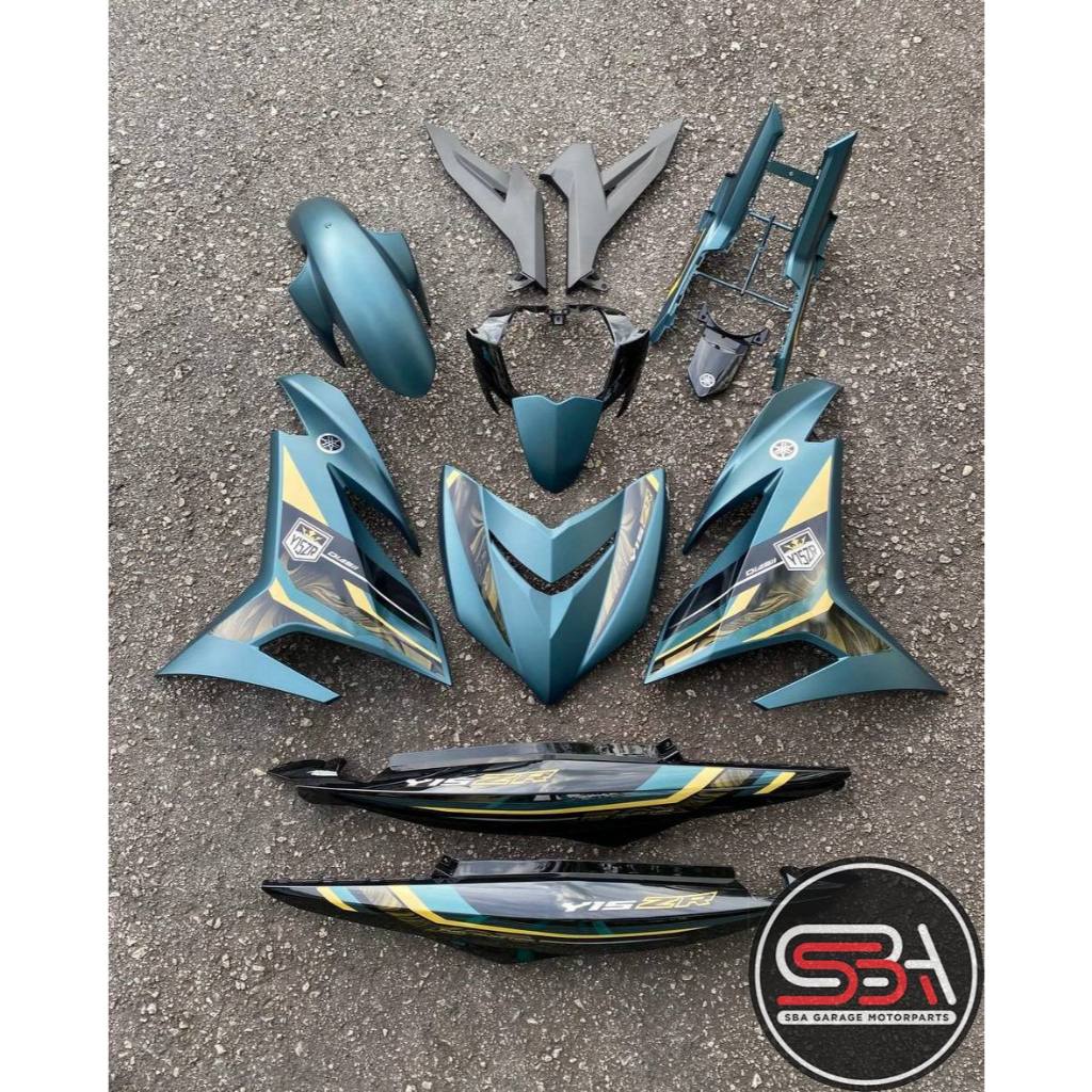 COVERSET BODYSET ORIGINAL VELOZI TANAM SET Y15 Y15ZR YSUKU V1 V2 MDNCM1 BLACK ( BIRU SE ) 2023 STANDARD SIAP TANAM