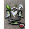 COVERSET YAMAHA LC LC135 V2 JUPITER MX APPLE GREEN WHITE L2-JMX-B-1 BODYSET SIAP TANAM VELOZI WITH COVER METER