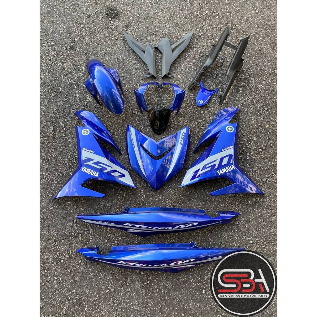 COVERSET BODYSET YAMAHA EXCITER GP BIRU DPBMC DESIGN 2021 Y15 Y15ZR YSUKU V2 FREE EMBLEM TIMBUL VELOZI E8