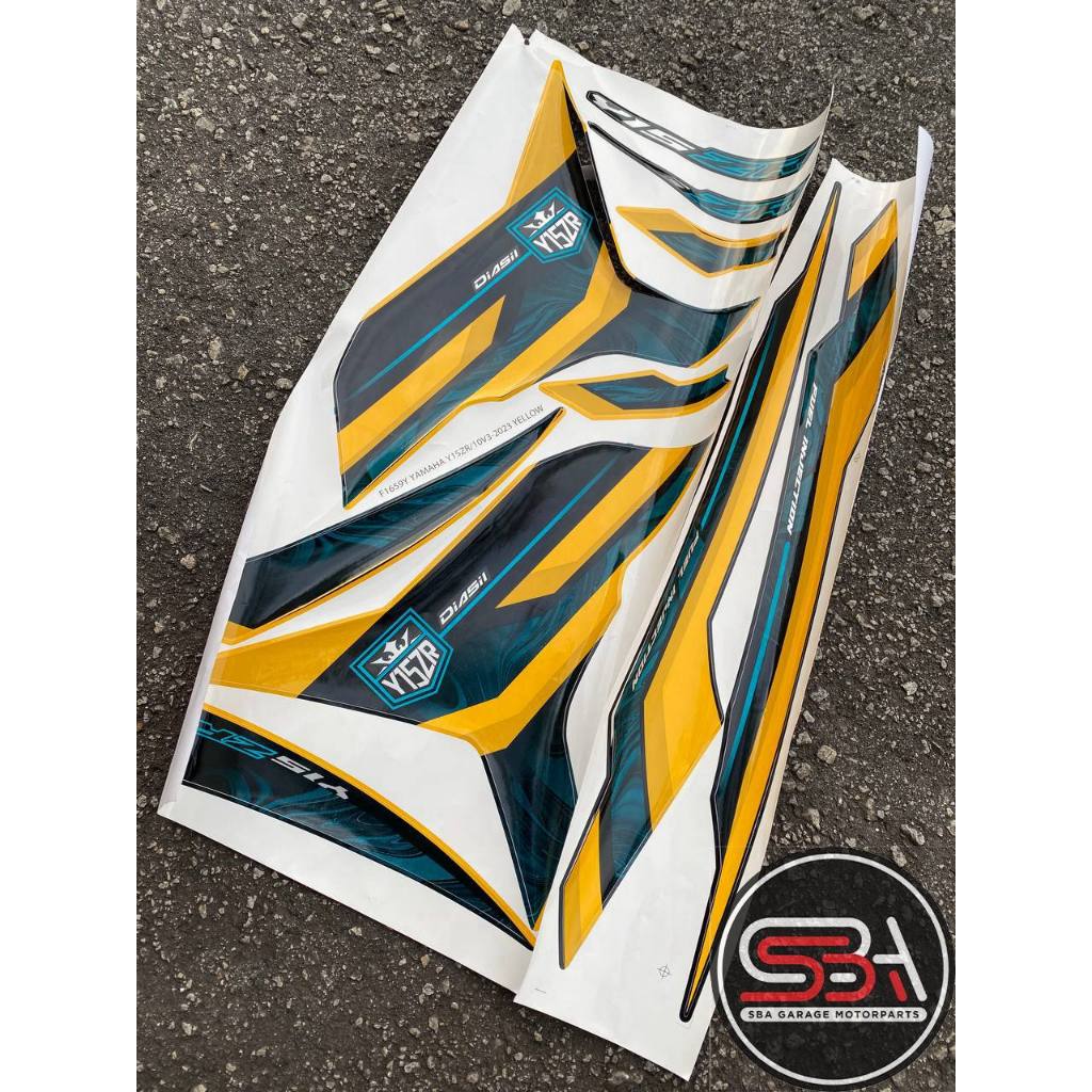 STICKER ORIGINAL MORITAKA Y15ZR V1 V2 EDITION 2023 SILVER ORANGE YELLOW GREEN YAMAHA Y15 STRIPE HLY