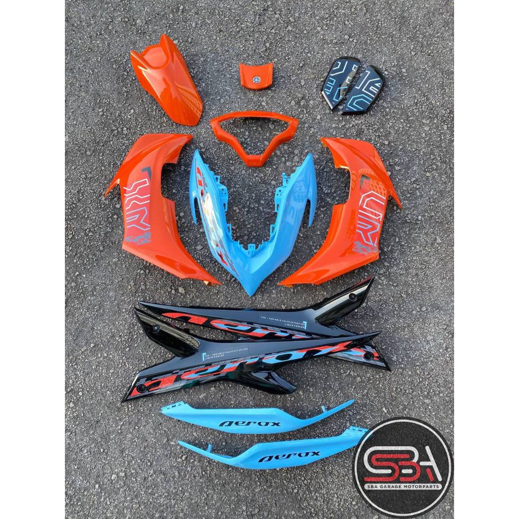 COVERSET BODYSET NVX 155 NVX155 V2 YAMAHA BLUE VOM2 BIRU ORANGE AEROX EDITION VELOZI SIAP TANAM NVX-V2-ARX-5