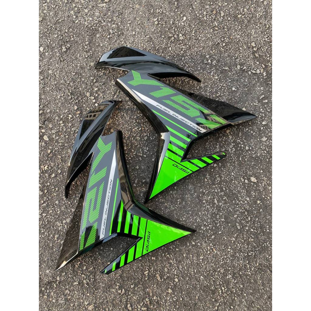 COVERSET BODYSET YAMAHA Y15 Y15ZR V1 V2 GREEN HIJAU DR DOCTOR 044 SIAP TANAM