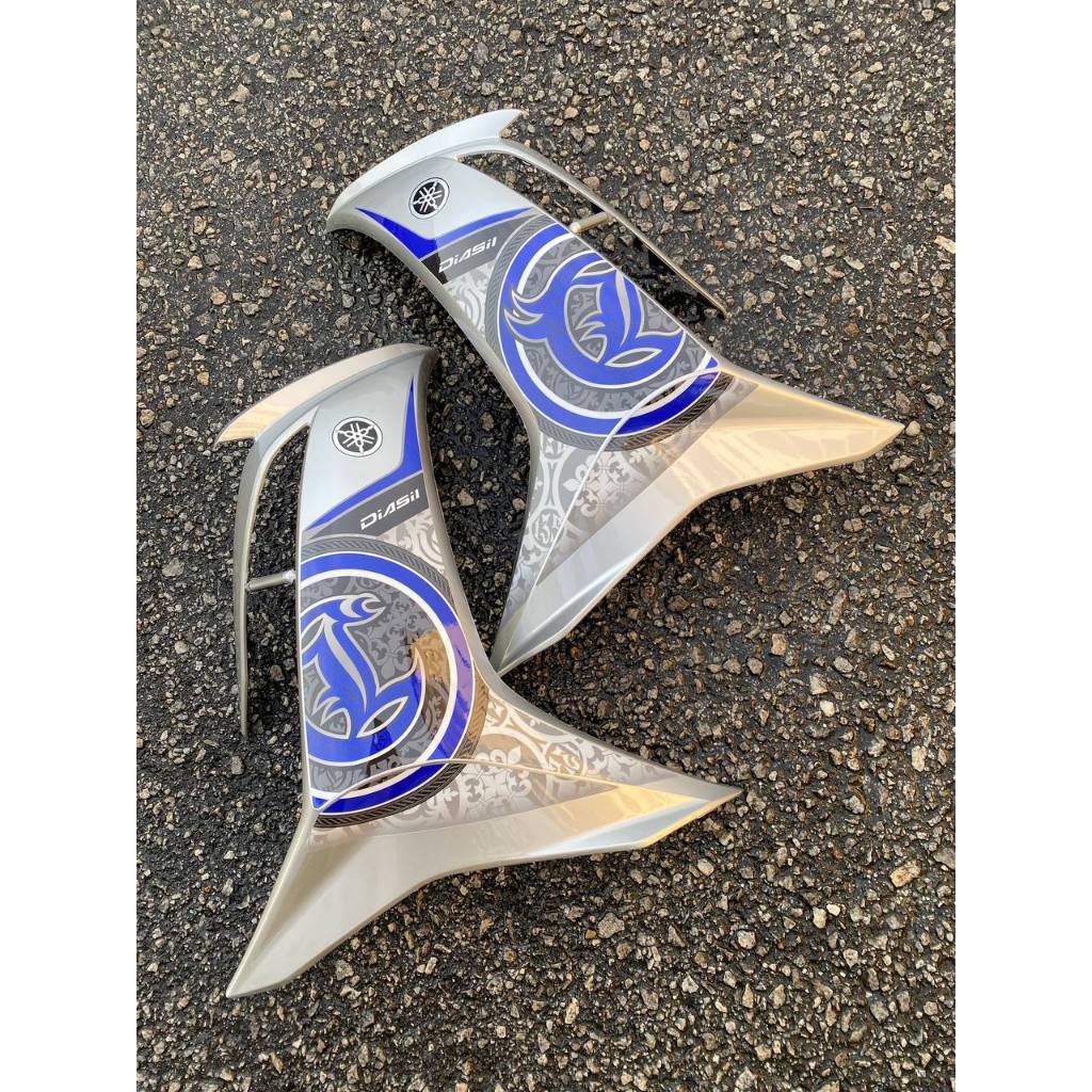 COVERSET BODYSET LC135 LC V8 DR BLUE BIRU BATIK 044 FUEL INJECTION FI YAMAHA SIAP TANAM DOCTOR OEM
