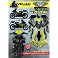 Y16 COVERSET Y16ZR V1 V2 ABS MX KING YELLOW BLACK Y16-MXK-4 / Y16-V2-MXK-2 ORIGINAL VELOZI YAMAHA SIAP TANAM