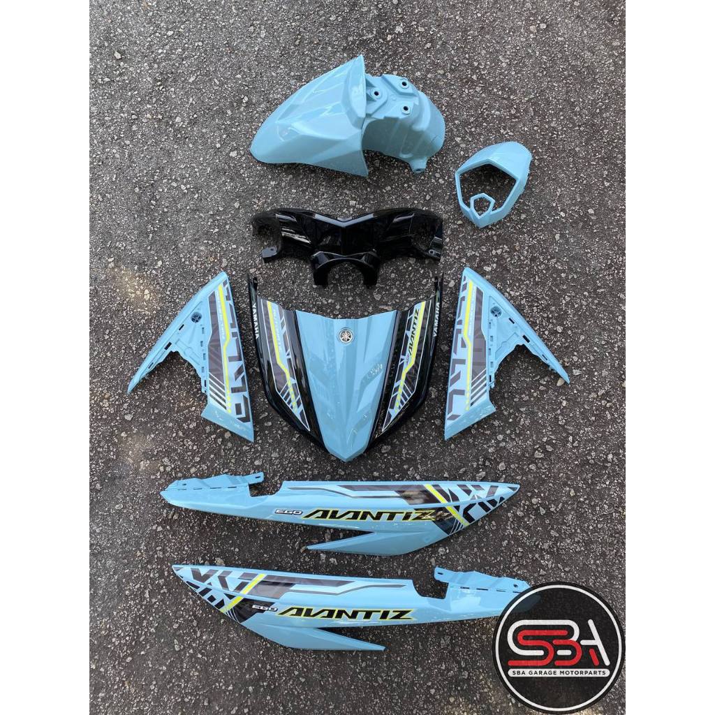 COVERSET BODYSET EGO AVANTIZ YAMAHA STICKER SIAP TAMPAL DBSB BABY BLUE MM-01 SUPRIMO VELOZI FULLSET