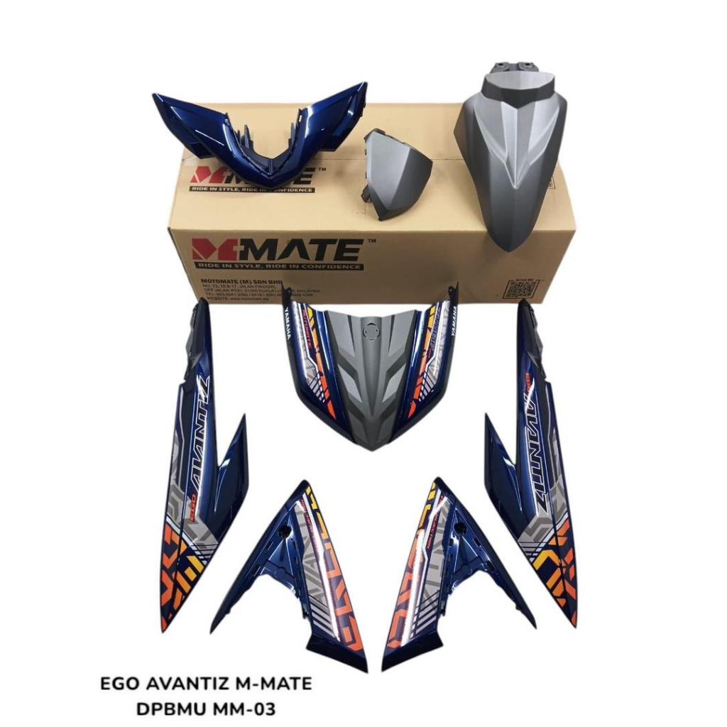 COVERSET BODYSET EGO AVANTIZ YAMAHA STICKER SIAP TAMPAL BLUE DPBMU VOM2 MATT GREY MM-03 SUPRIMO ST-02
