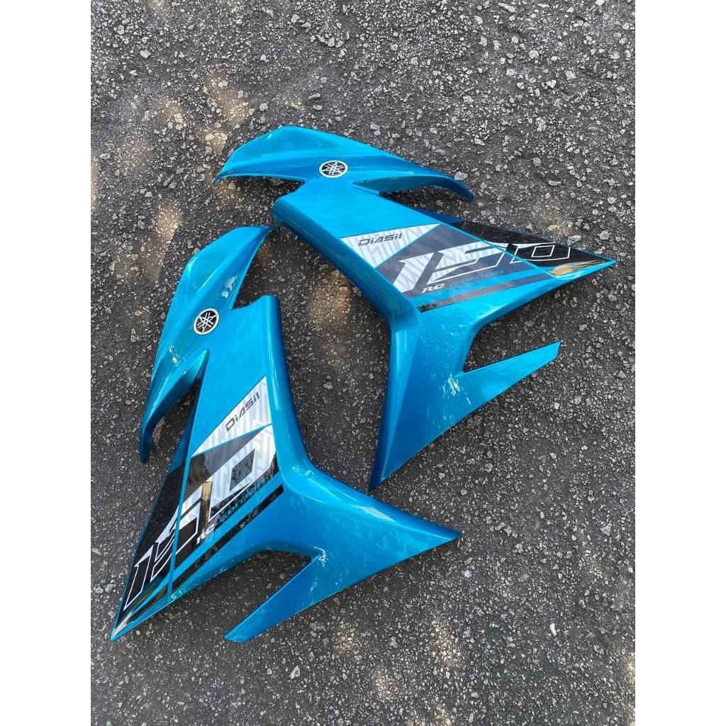 COVERSET Y15 Y15ZR V1 V2 CYAN CM6 RC EXCITER STRIPE SIAP TANAM CLEAR OEM BODYSET MOTORSIKAL YAMAHA