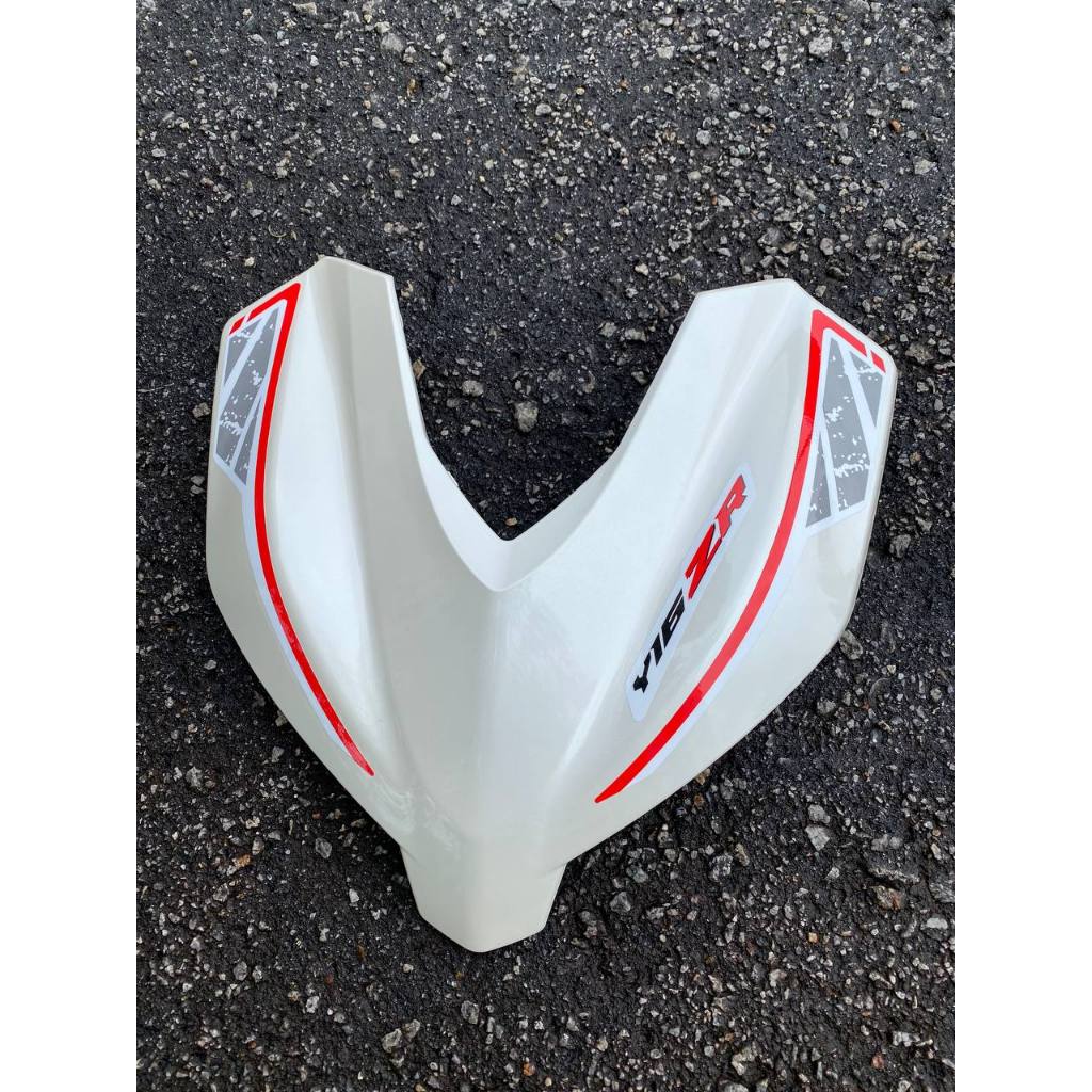 Y16 V1 V2 COVERSET Y16ZR SILKY CRYSTAL WHITE GREY MATT STANDARD DESIGN ORIGINAL VELOZI YAMAHA SIAP TAMPAL READY STOK
