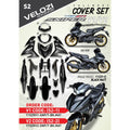COVERSET YAMAHA Y15 Y15ZR V1 V2 SNIPER BLACK MATT / SNIPER BLACK TITAN MATT MT2 HITAM VERSION VELOZI S2 S7