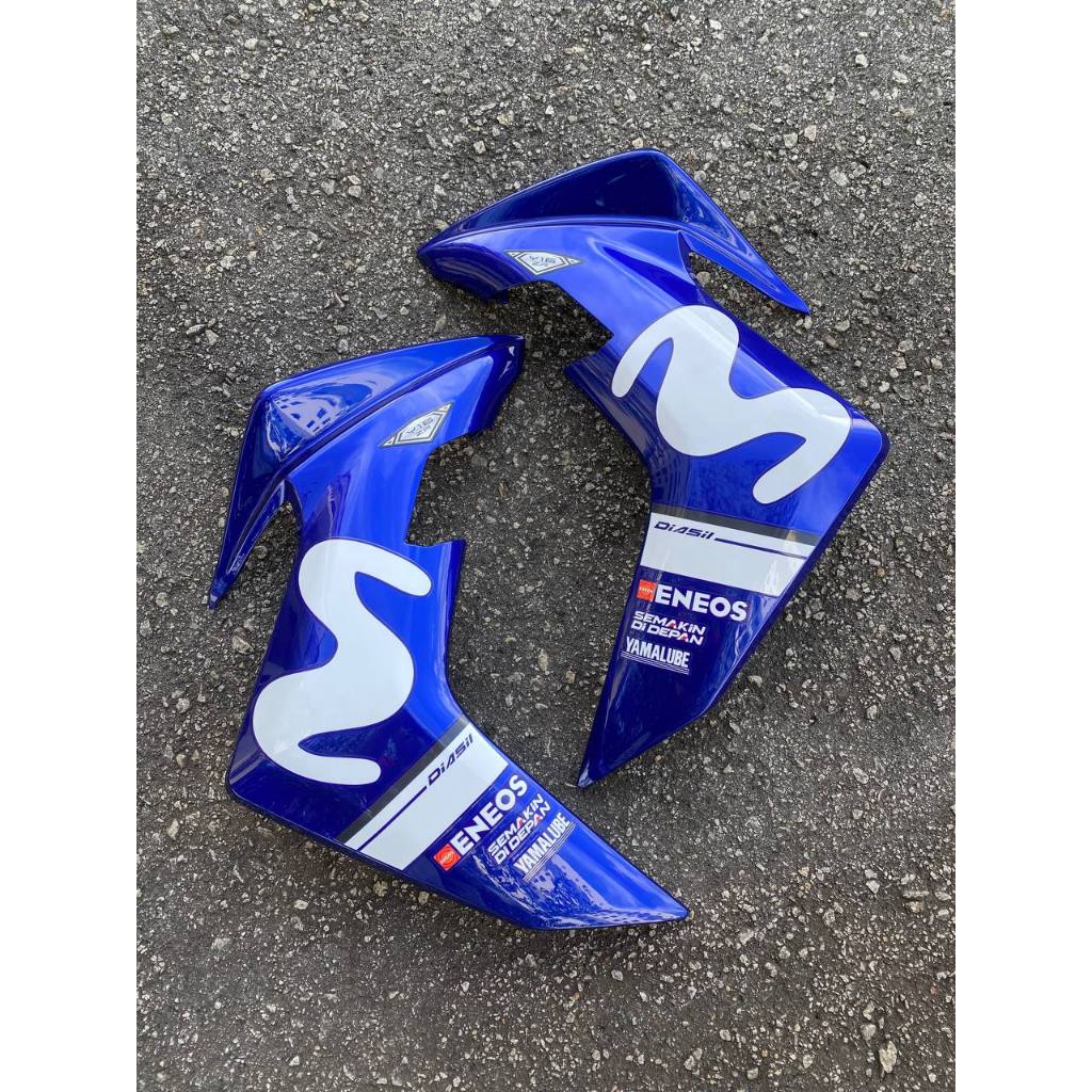 Y16 V1 V2 COVERSET Y16ZR DPBMC BLUE BIRU MOVISTAR M PUTIH ORIGINAL VELOZI YAMAHA SIAP TANAM READY STOK M1 M2