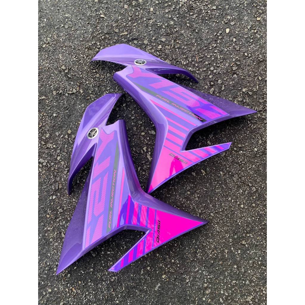COVERSET BODYSET Y15ZR V1 V2 BPM1 PURPLE METALIC BLACK BATMAN 2015 SIAP TANAM PREMIUM EDITION Y15 ORIGINAL VELOZI