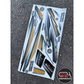 STICKER BODY SET / COVER SET LC 135 V1 MORITAKA GOLD BLACK BROWN HITAM COKLAT YAMAHA ORIGINAL NO 4